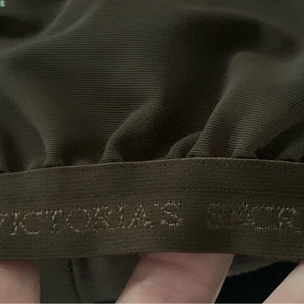 Women’s S VICTORIA’S SECRET BRA TOPS Brown Strapless Sundress Pintucks & Pockets - Picture 12 of 14